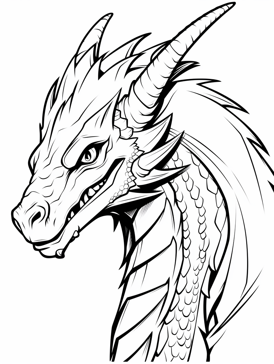 100 Free Dragon Coloring Pages for Kids: Printable Dragon Coloring ...