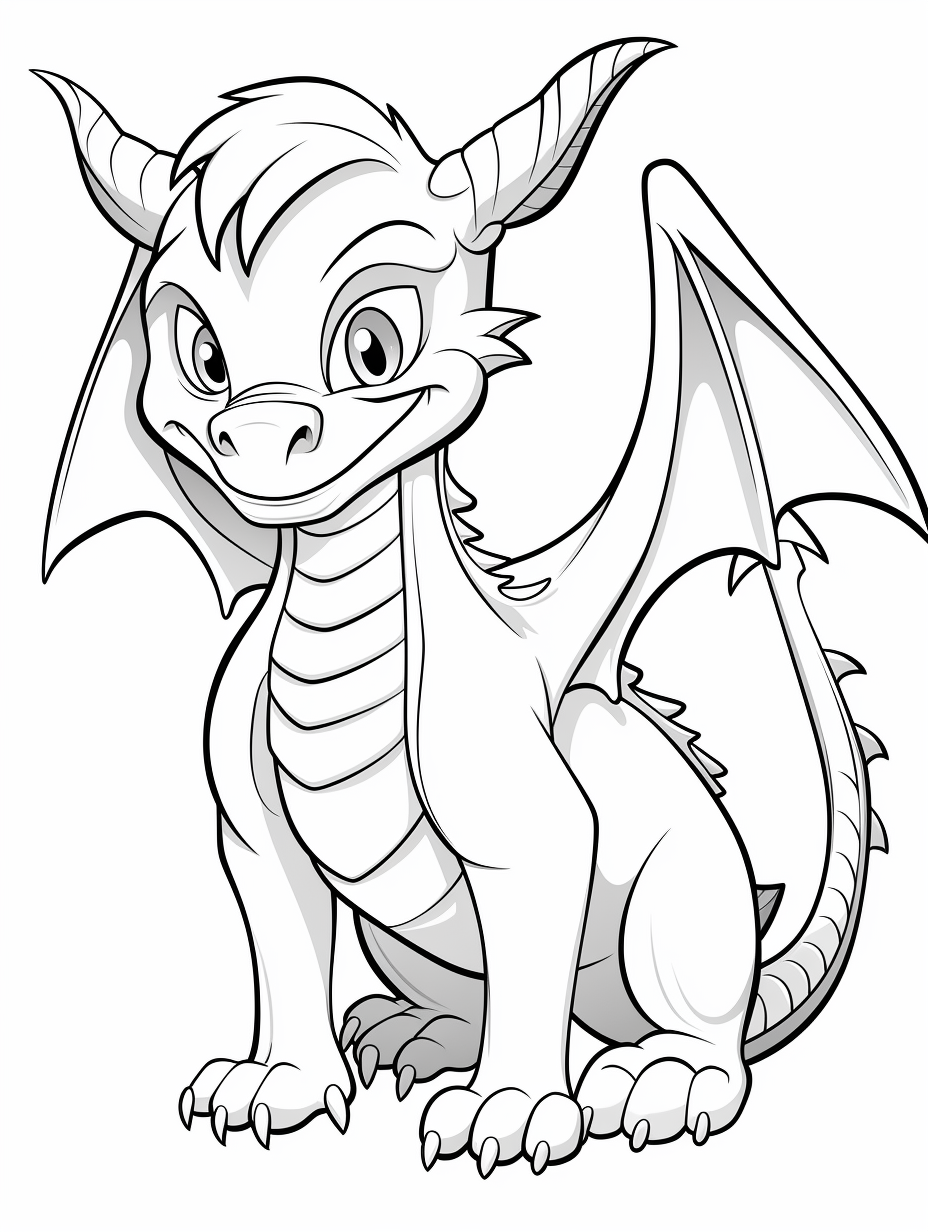 100 Free Dragon Coloring Pages for Kids: Printable Dragon Coloring ...