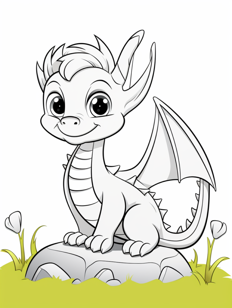 Dragon Coloring Pages 4