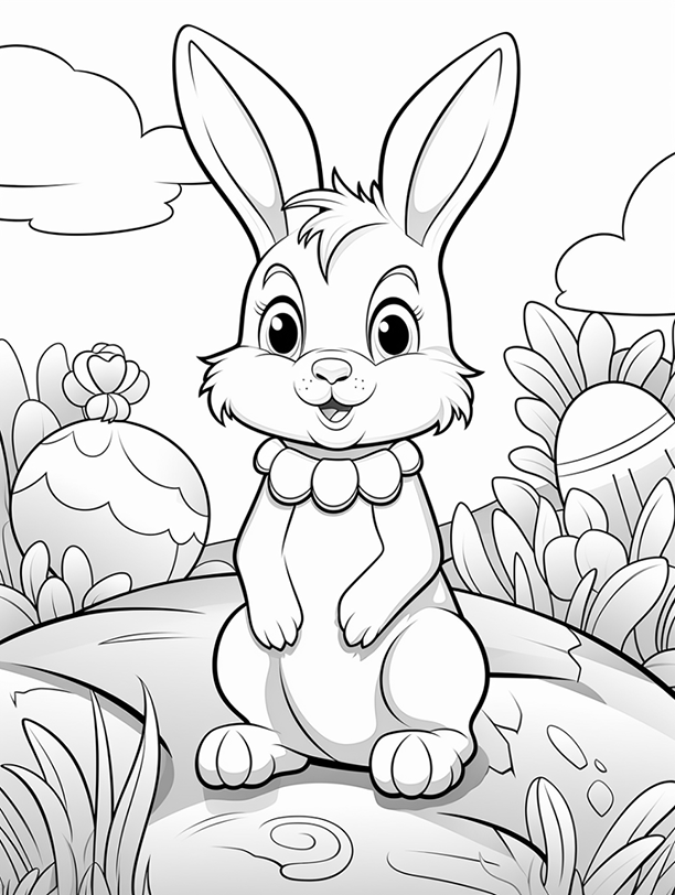 easter bunny coloring pages 1