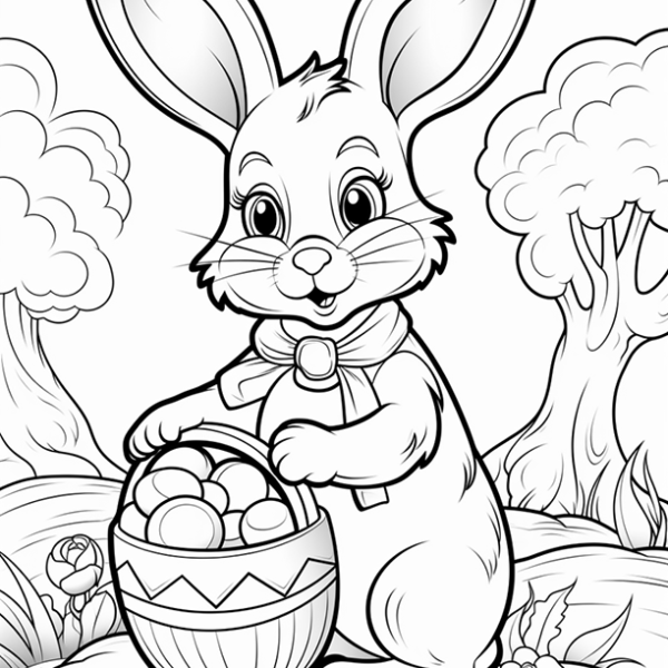easter bunny coloring pages