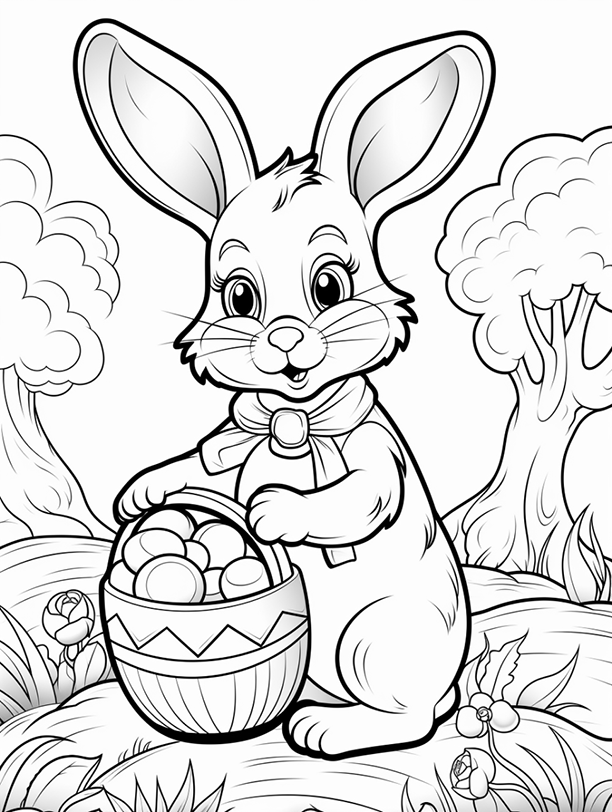 easter bunny coloring pages 3