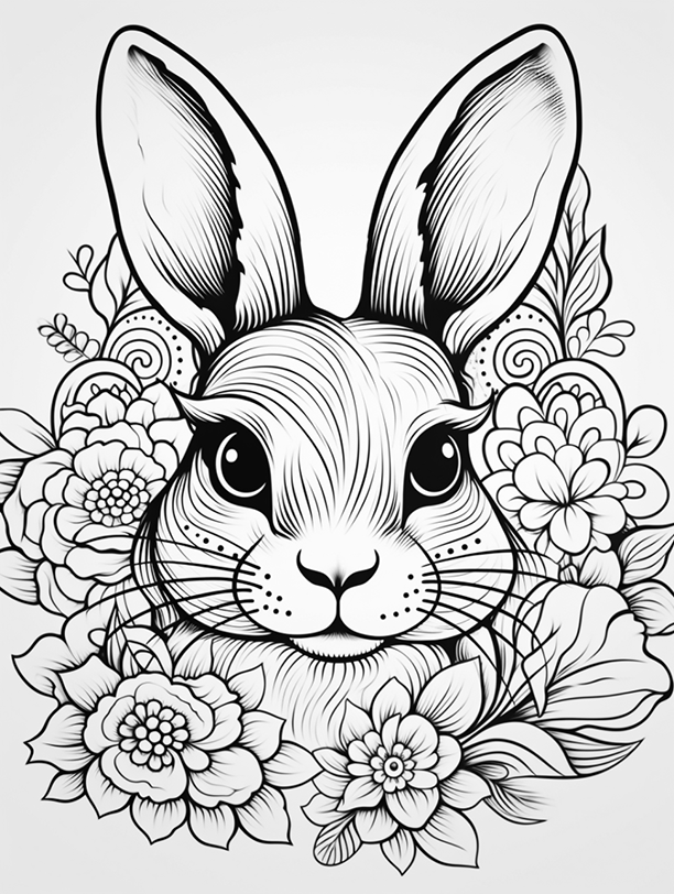 easter bunny coloring pages 4