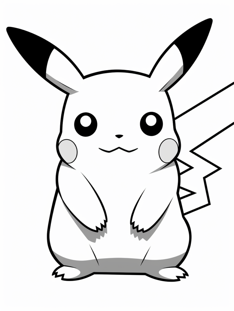 pikachu coloring pages 4
