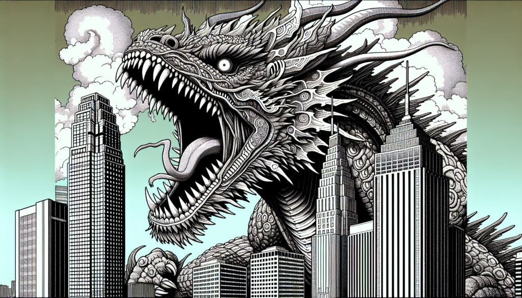Anime-Inspired Godzilla Coloring Book