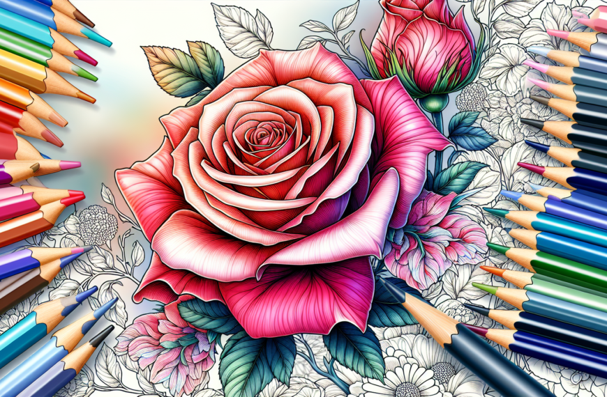 Anime-Style Coloring Book: Beautiful Roses and More