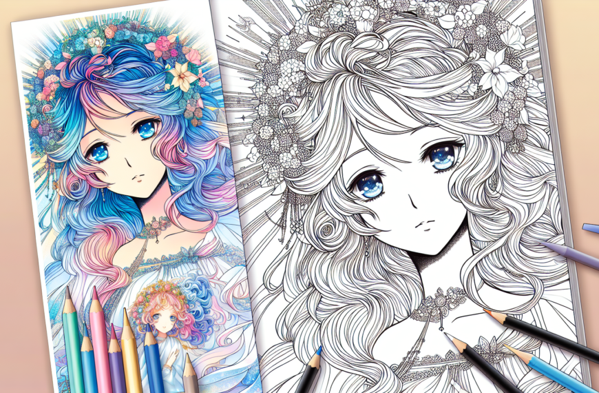 Anime-style Coloring Book featuring Jesus