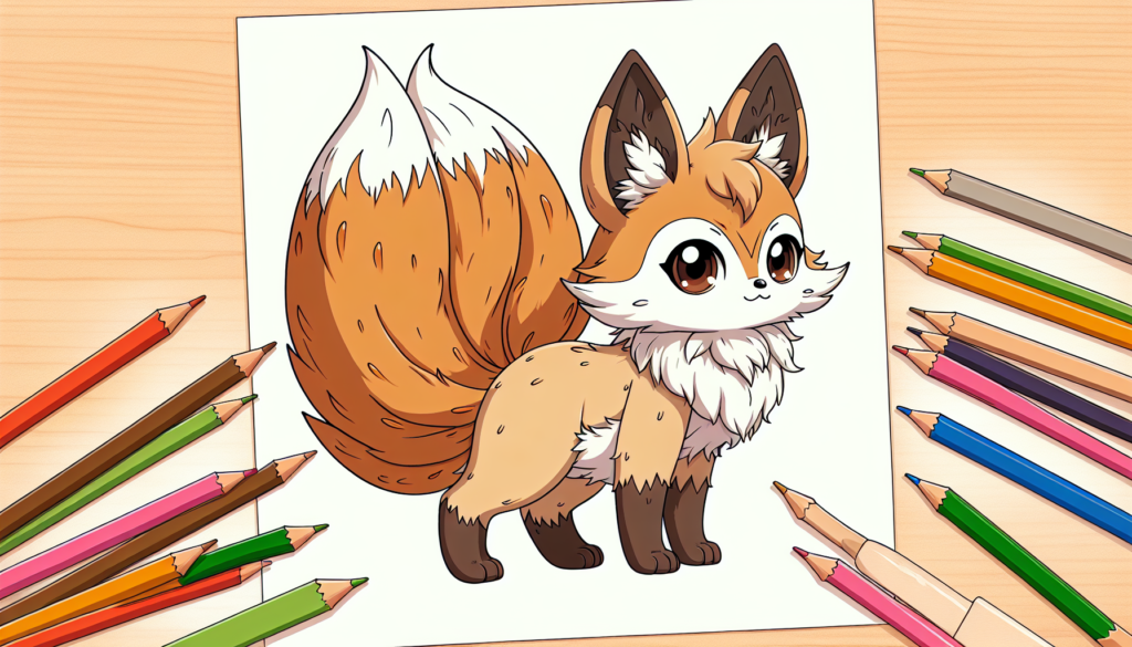 Anime-Style Eevee Coloring Book on Sale