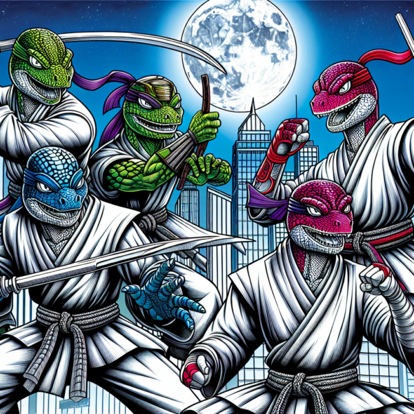 Discounted Anime-Style Coloring Book with Ninja Turtles