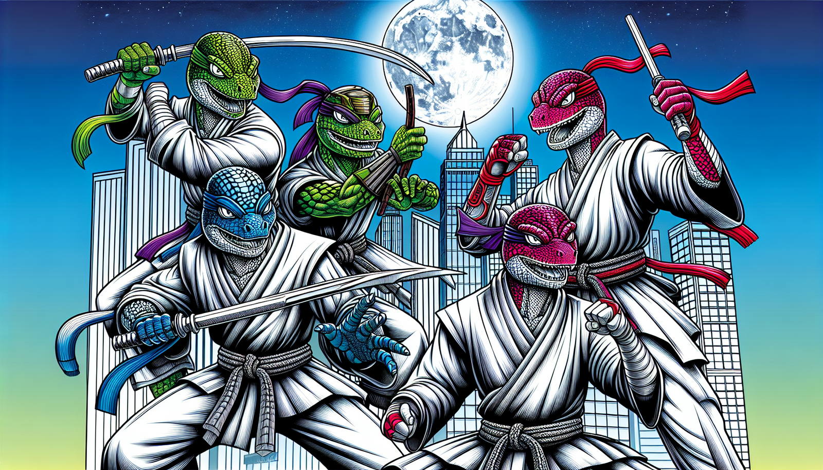 Discounted Anime-Style Coloring Book with Ninja Turtles