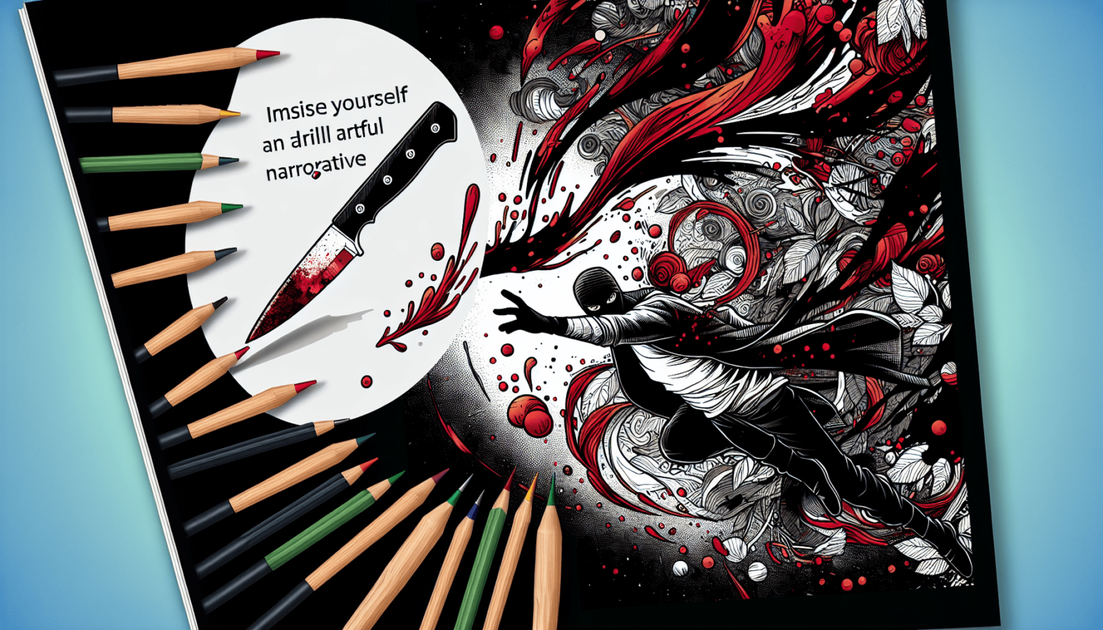 anime style serial killer coloring book