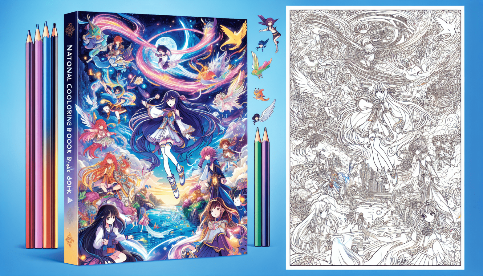 celebrate national coloring book day with a discounted anime style coloring book