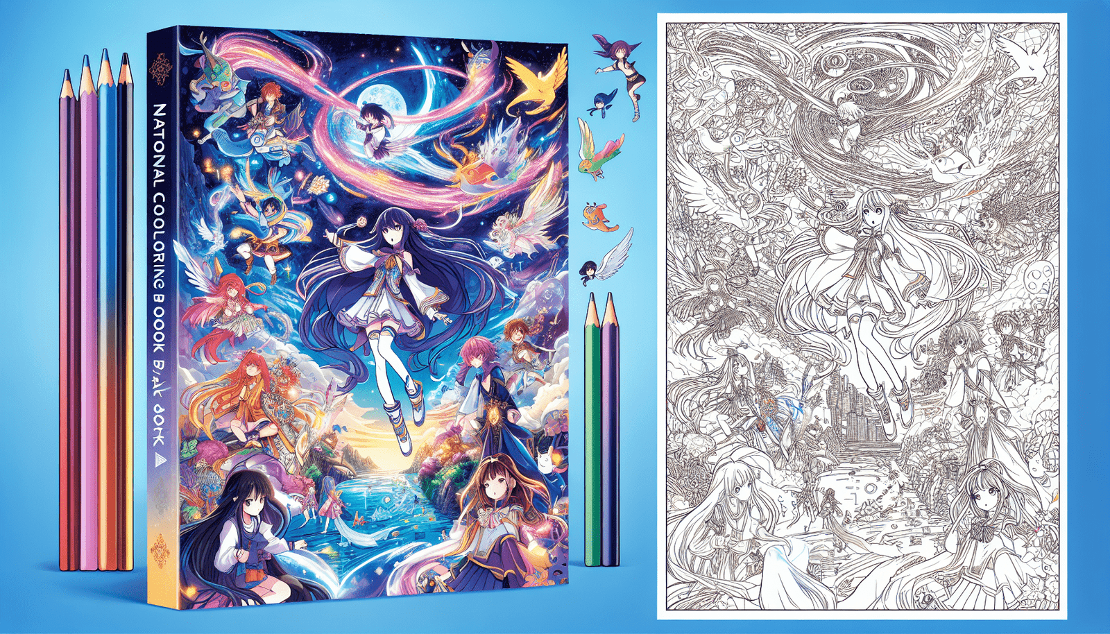 Celebrate National Coloring Book Day with a Discounted Anime-Style Coloring…
